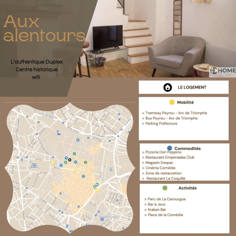 L'Authentique, Duplex, Centre Historique, Wifi Leilighet Montpellier Eksteriør bilde